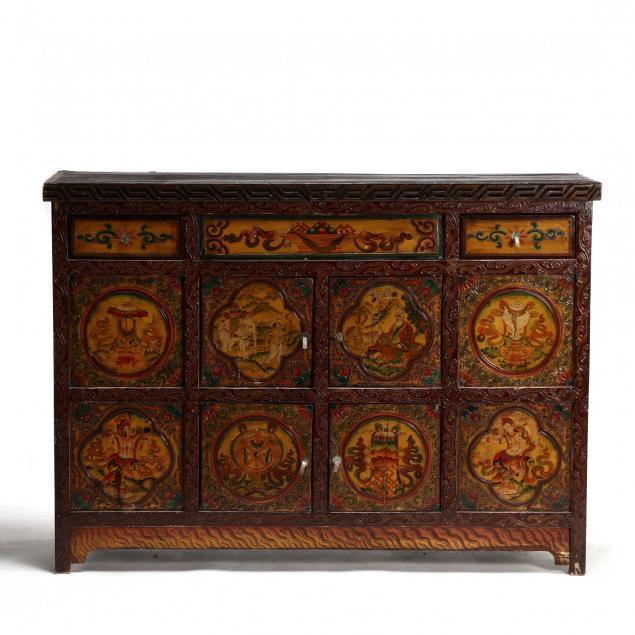 tibetan-paint-decorated-cabinet
