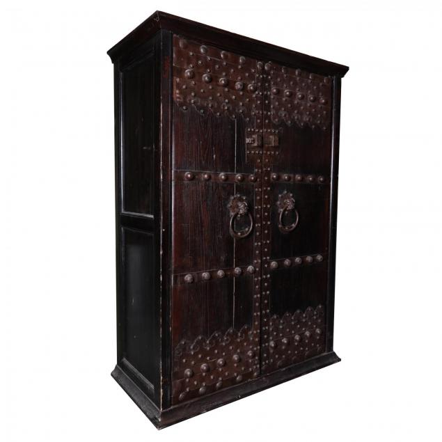 chinese-hardwood-and-iron-mounted-cabinet