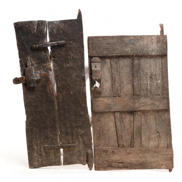 two-senufo-hardwood-granary-doors