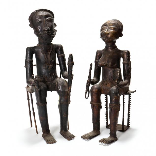 african-bronze-seated-royal-ancestor-figures