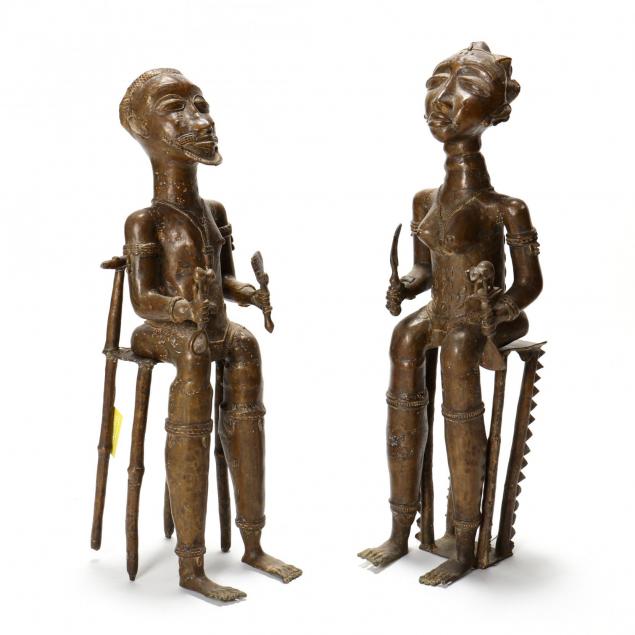 african-bronze-seated-royal-ancestor-figures