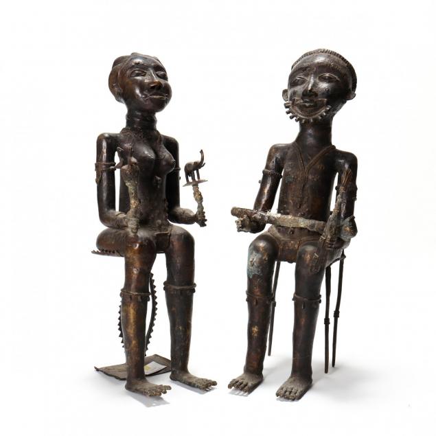 african-bronze-seated-royal-ancestor-figures