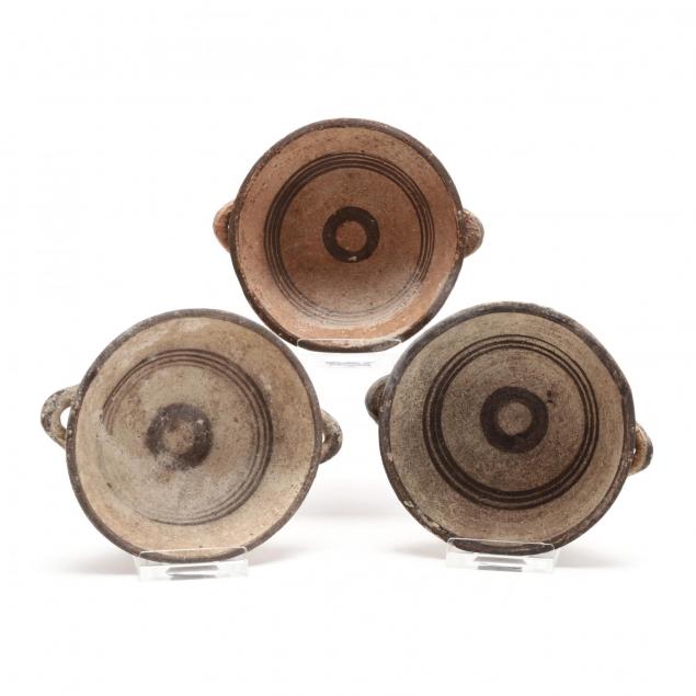 three-cypro-geometric-small-terracotta-bowls