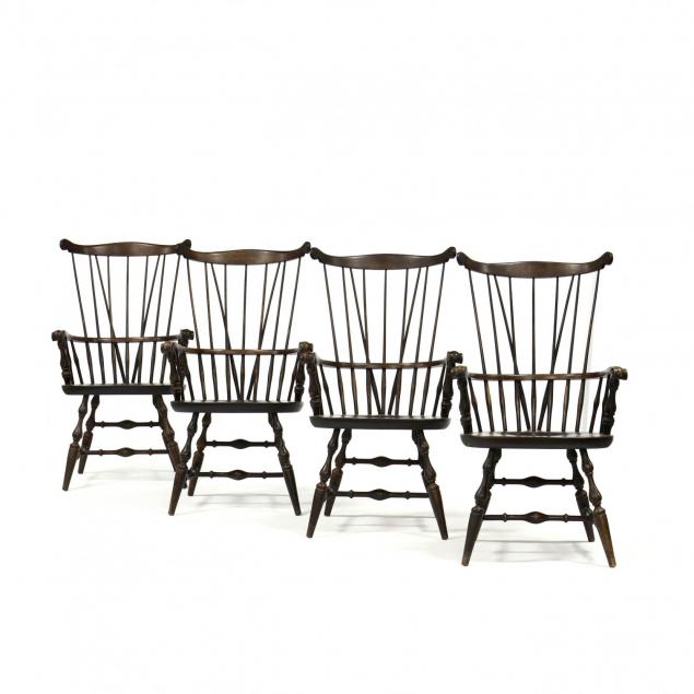 nichols-stone-four-windsor-arm-chairs