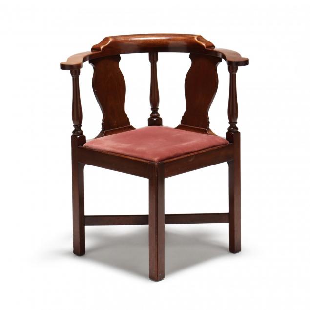 chippendale-style-mahogany-corner-chair