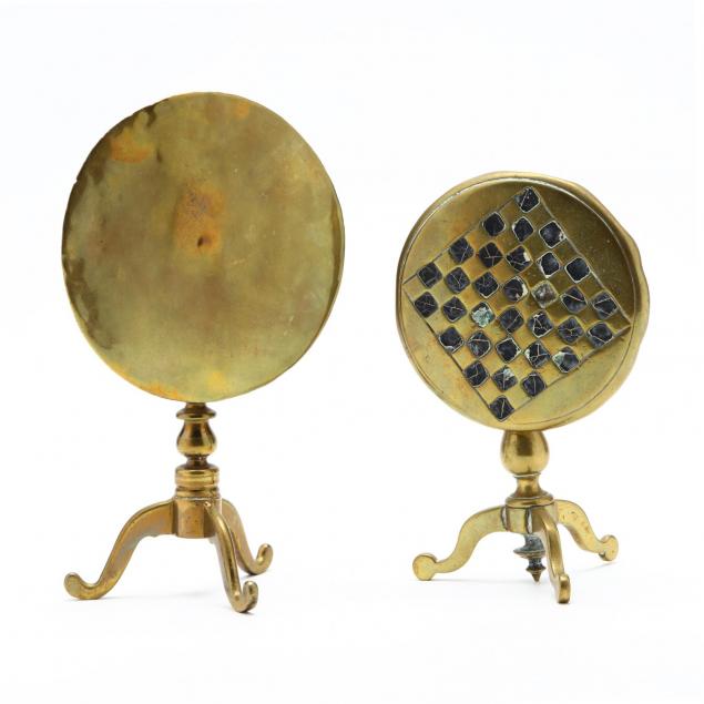 two-early-brass-miniature-tilt-top-tables