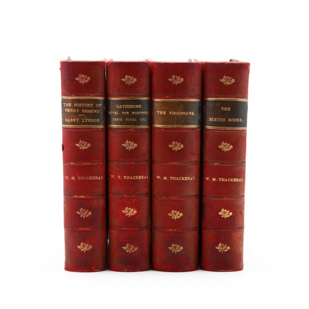 four-decorative-volumes-of-william-makepeace-thackery-s-works