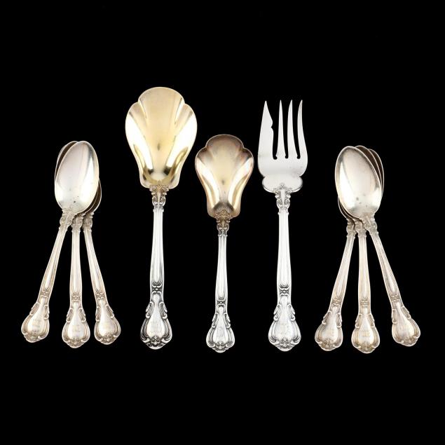 nine-pieces-of-gorham-chantilly-sterling-silver-flatware