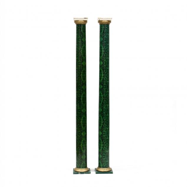 pair-of-faux-malachite-columns