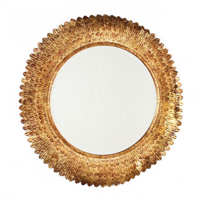 contemporary-gilt-metal-sunburst-mirror