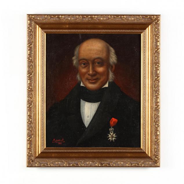 an-antique-portrait-of-a-decorated-frenchman-19th-century