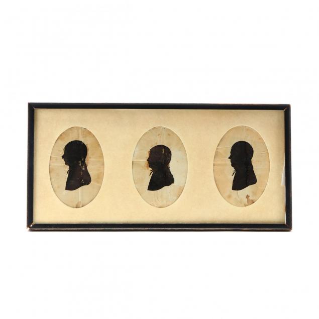 antique-triple-portrait-silhouette-william-king