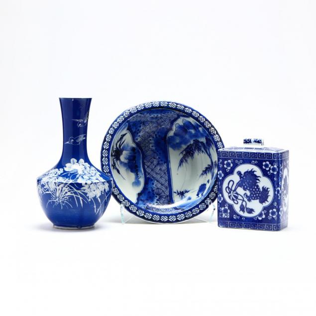 a-group-of-blue-and-white-porcelain