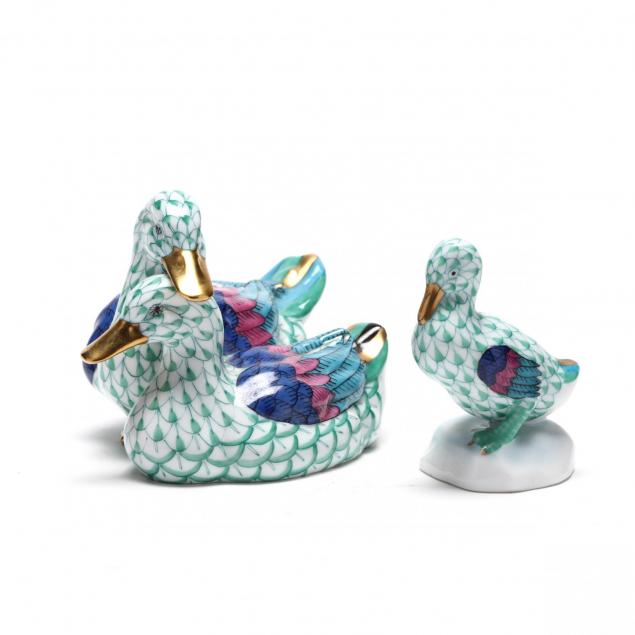 herend-two-duck-porcelain-figures