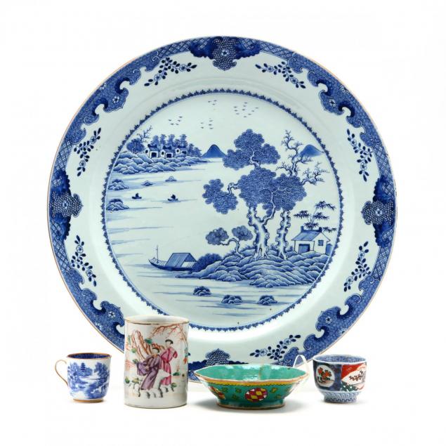 a-large-chinese-charger-and-decorative-porcelain-items