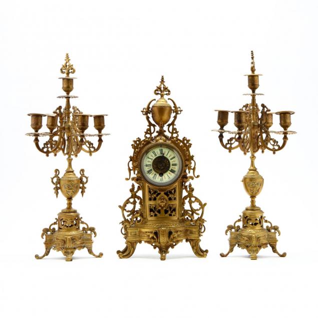 vintage-french-clock-garniture