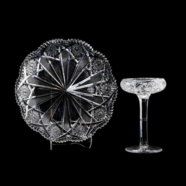 american-brilliant-period-cut-glass-serving-dish-and-compote