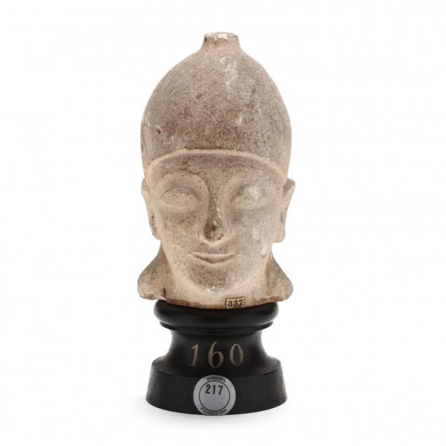 cypriot-limestone-head-of-a-priest-or-votary-ex-cesnola-collection