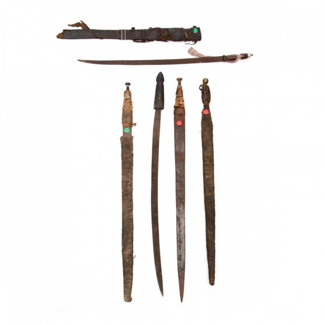 five-african-tribal-swords