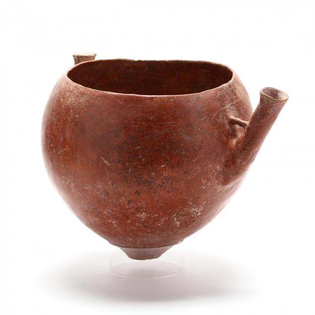 cypriot-bronze-age-large-polished-red-ware-bowl-with-spout