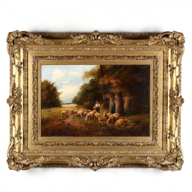 an-antique-painting-of-a-shepherd-and-flock