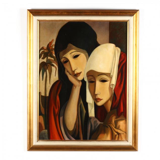 antonio-diego-voci-italian-1920-1985-two-women