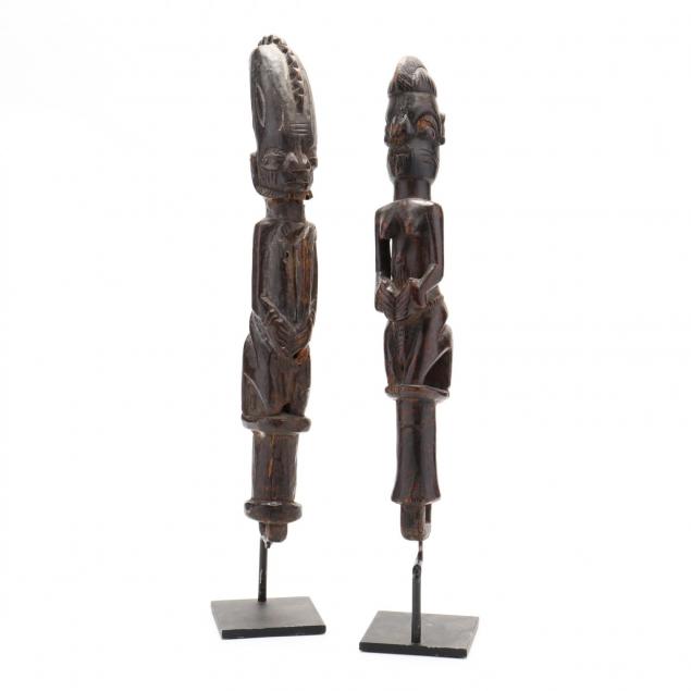 two-dogon-carved-figures-on-stands
