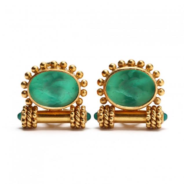 18kt-gold-venetian-glass-and-mother-of-pearl-earrings-elizabeth-locke