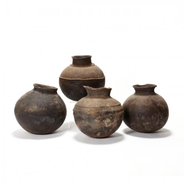 four-african-luba-storage-pots