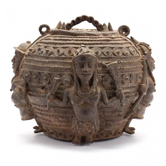 african-cast-iron-lidded-ceremonial-pot