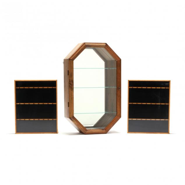 three-glass-front-wooden-display-cases