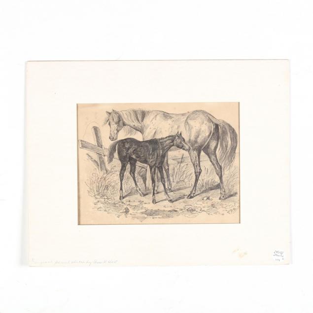 thomas-h-hill-19th-century-a-mare-and-her-foal