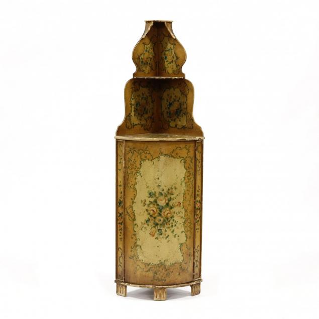 century-furniture-co-italianate-painted-diminutive-corner-cabinet