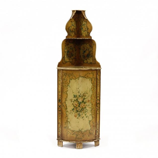 century-furniture-co-italianate-painted-diminutive-corner-cabinet