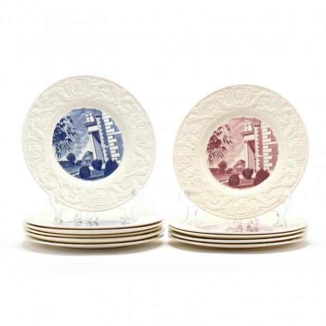 wedgwood-set-of-eleven-duke-university-plates