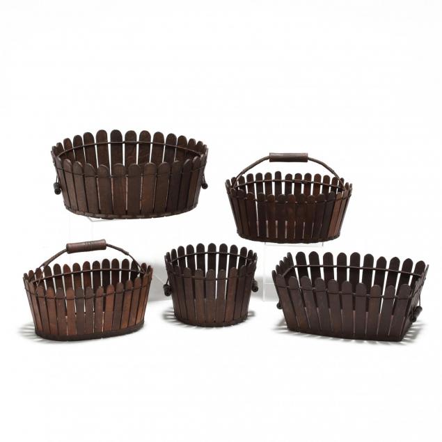 five-antique-shaker-i-picket-fence-i-berry-baskets