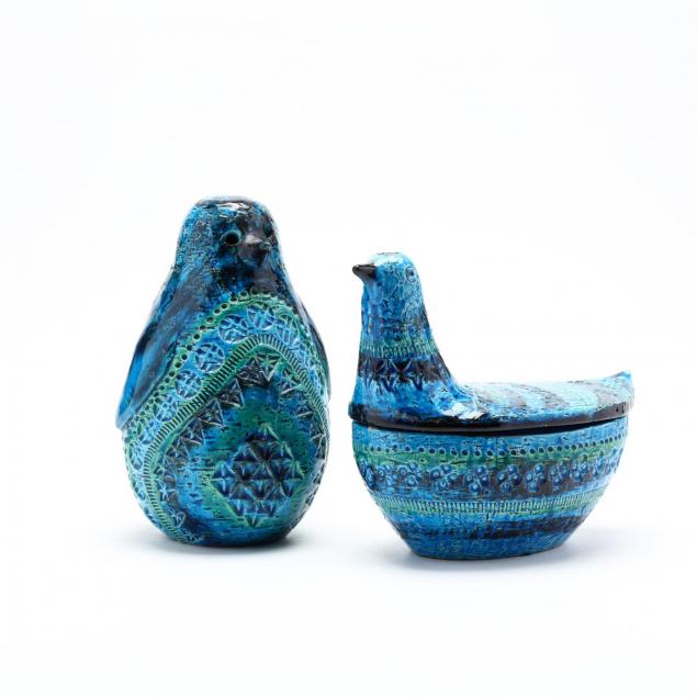 aldo-londi-for-bitosi-pottery-penguin-and-lidded-bird-box