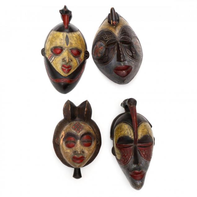 four-african-guro-masks-ivory-coast
