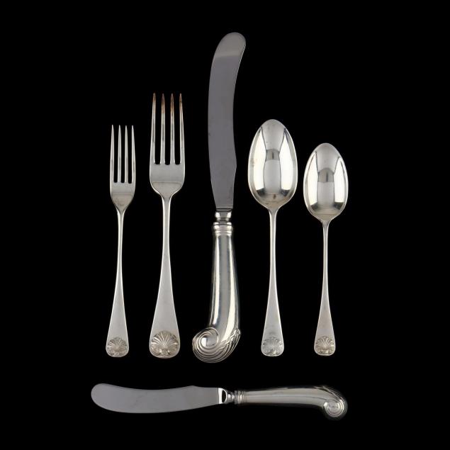 kirk-stieff-williamsburg-shell-sterling-silver-flatware-service