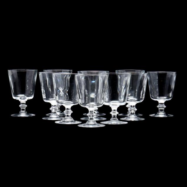 set-of-eleven-steuben-glass-water-goblets