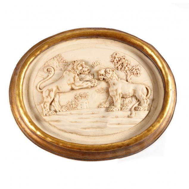 statuarius-cast-marble-medallion-wall-plaque-of-lions