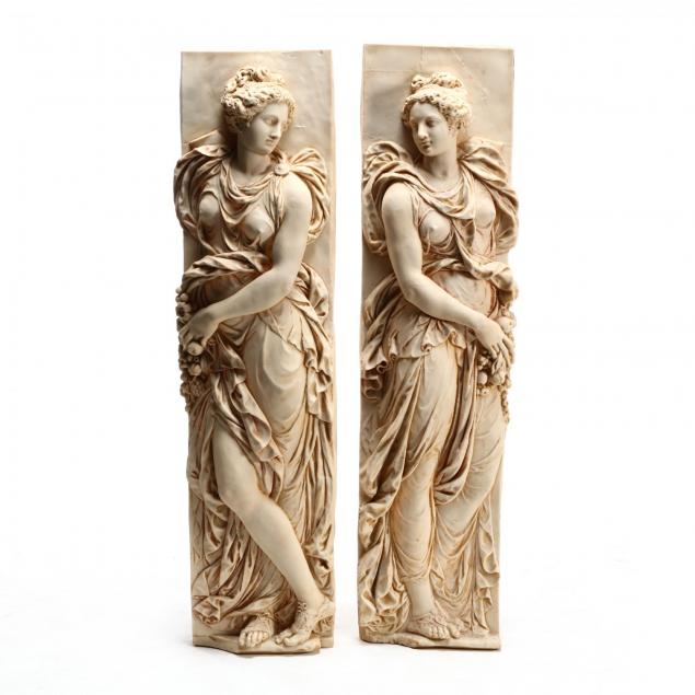 statuarius-two-classical-cast-marble-dionysian-wall-plaques
