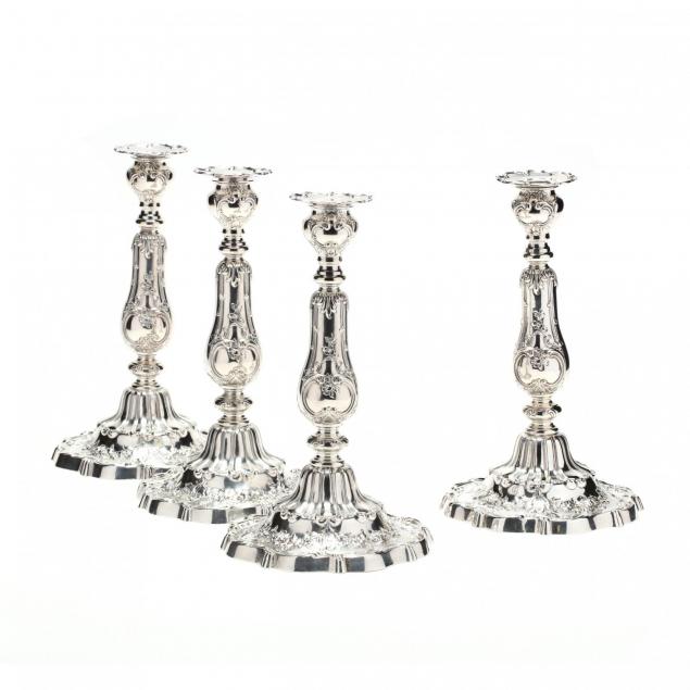 a-set-of-four-gorham-sterling-silver-candlesticks