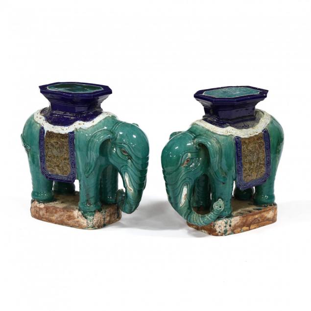 pair-of-chinese-glazed-elephant-form-garden-stools