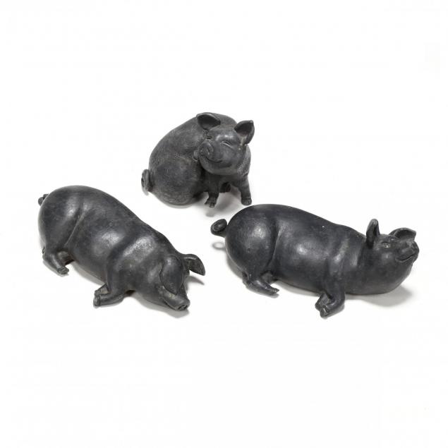 lead-sculpture-group-of-the-three-little-pigs
