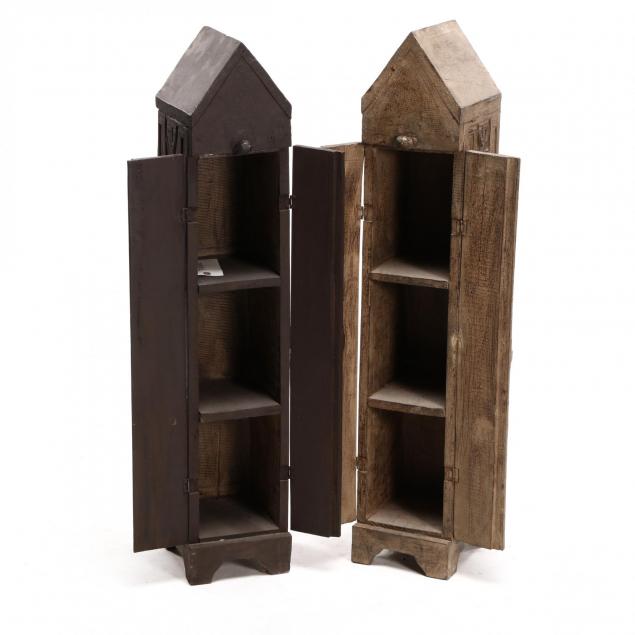 Two Tall Contemporary African Storage (Lot 1305 The