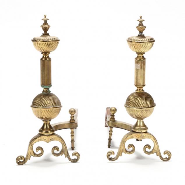 pair-of-continental-brass-andirons