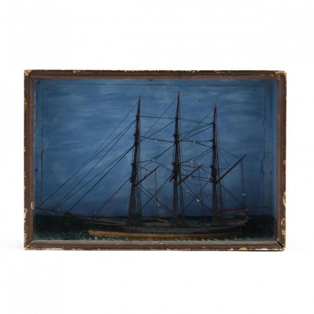 nautical-diorama-of-a-full-rigged-ship