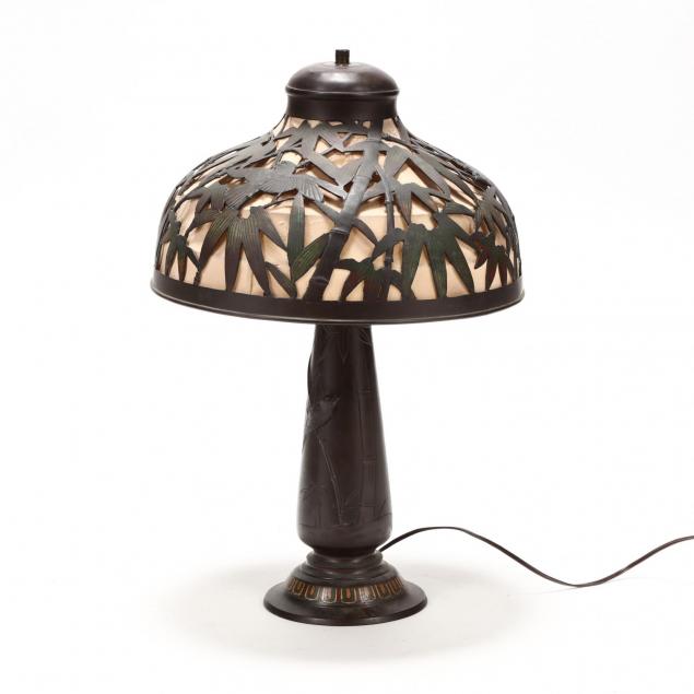antique-japanese-bronze-table-lamp