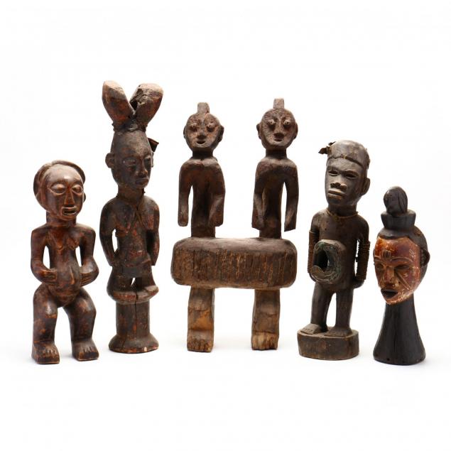 five-african-carved-tribal-figures